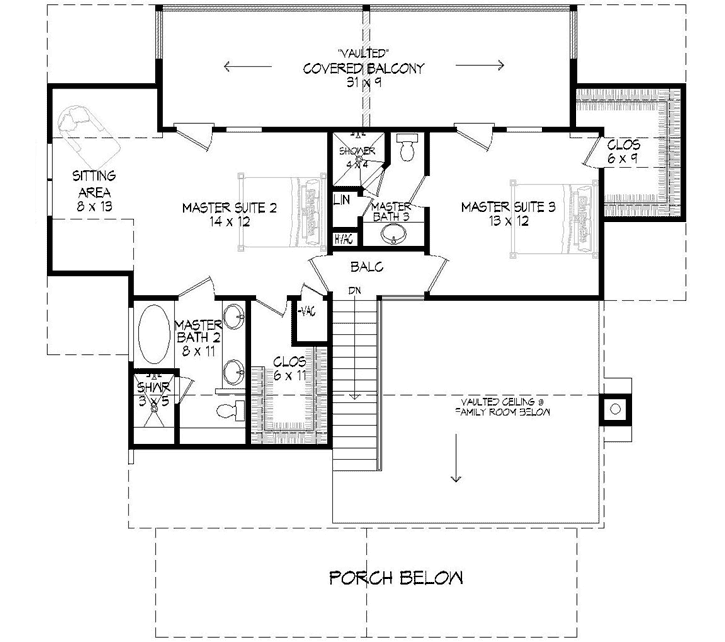 Upper/Second Floor Plan: 87-183