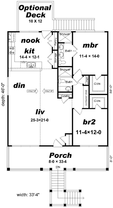 Upper/Second Floor Plan:87-184