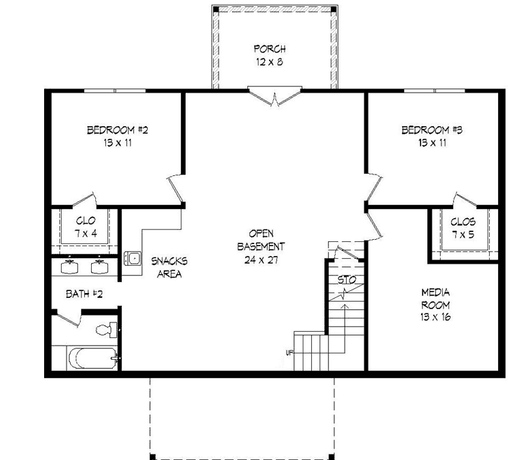 Lower Floor Plan: 87-185