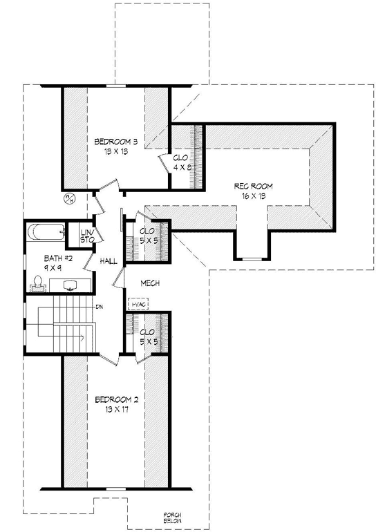 Upper/Second Floor Plan: 87-187