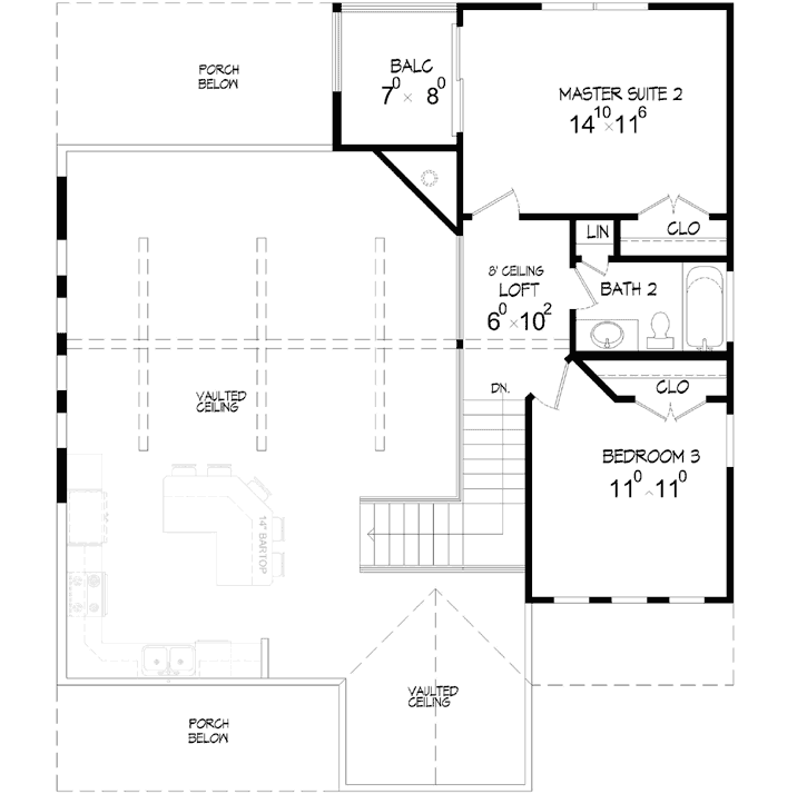 Upper/Second Floor Plan: 87-189