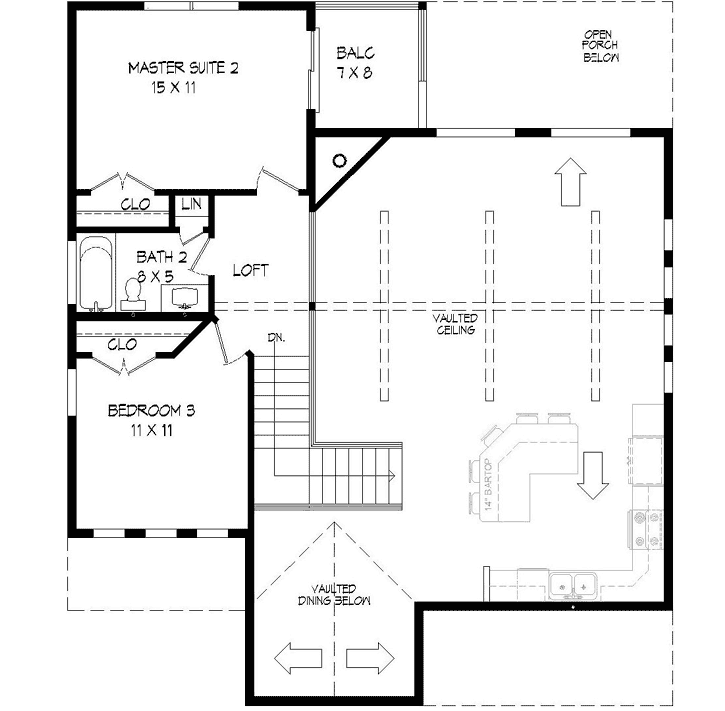 Upper/Second Floor Plan: 87-191
