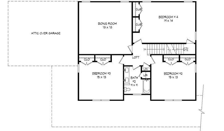 Upper/Second Floor Plan: 87-193