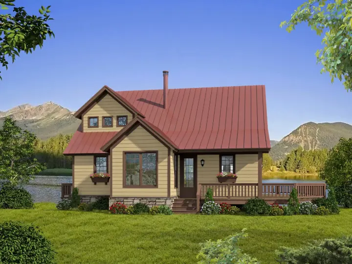 Country house plans 87-194 - front exterior, 2,120 sq ft, 2 bed, 2 bath house plans | Monster House Plans