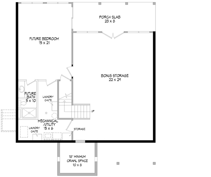 Lower Floor Plan: 87-195