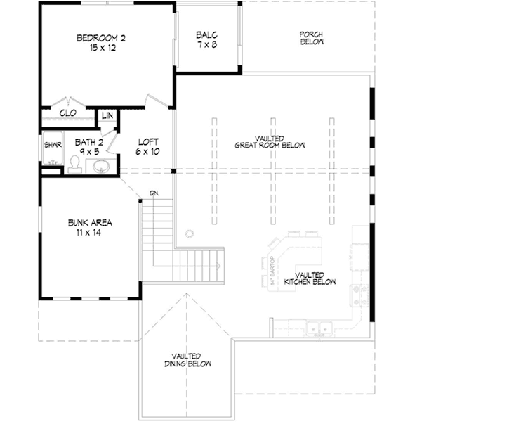 Upper/Second Floor Plan: 87-195