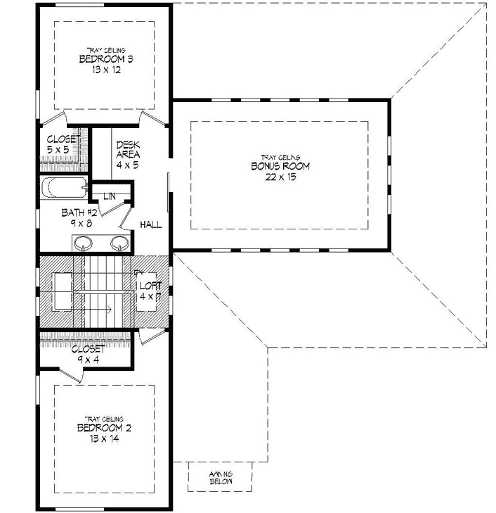 Upper/Second Floor Plan: 87-198