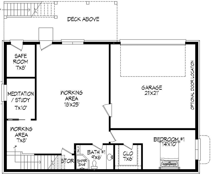 Lower Floor Plan: 87-200