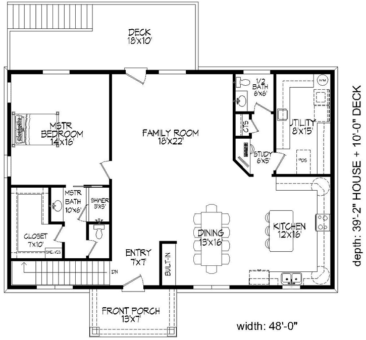 Main Floor Plan: 87-200