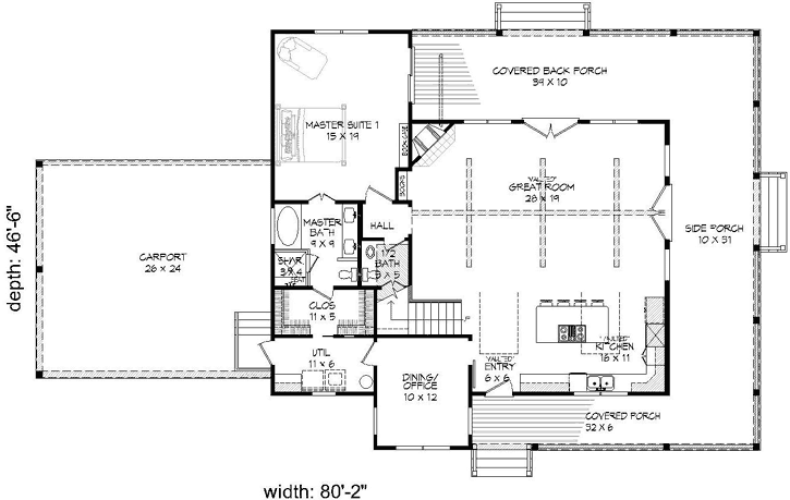 Main Floor Plan: 87-201