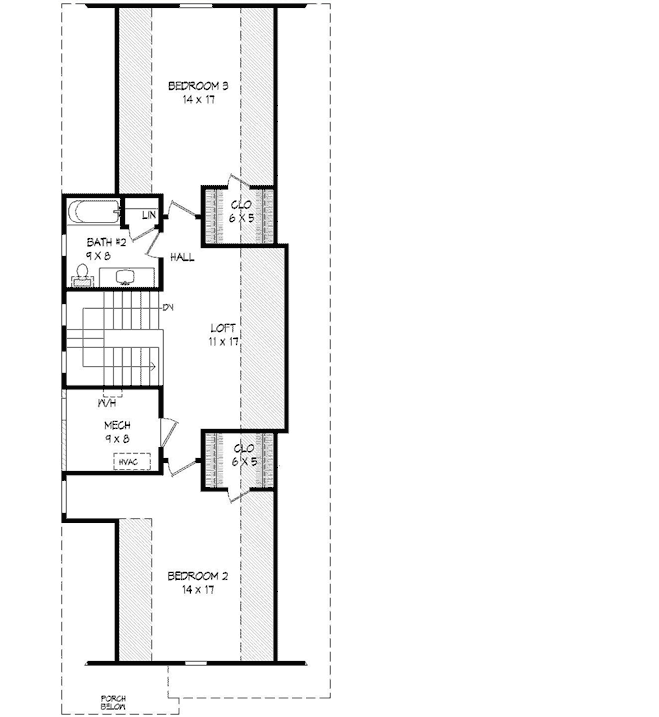 Upper/Second Floor Plan: 87-202