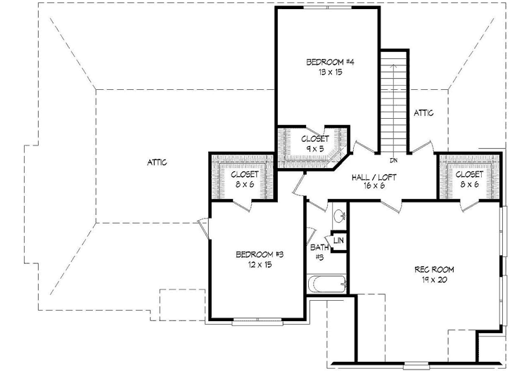 Upper/Second Floor Plan: 87-204
