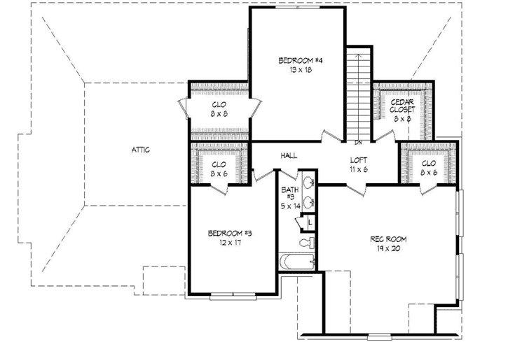 Upper/Second Floor Plan: 87-207