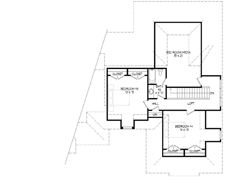 Upper/Second Floor Plan: 87-221