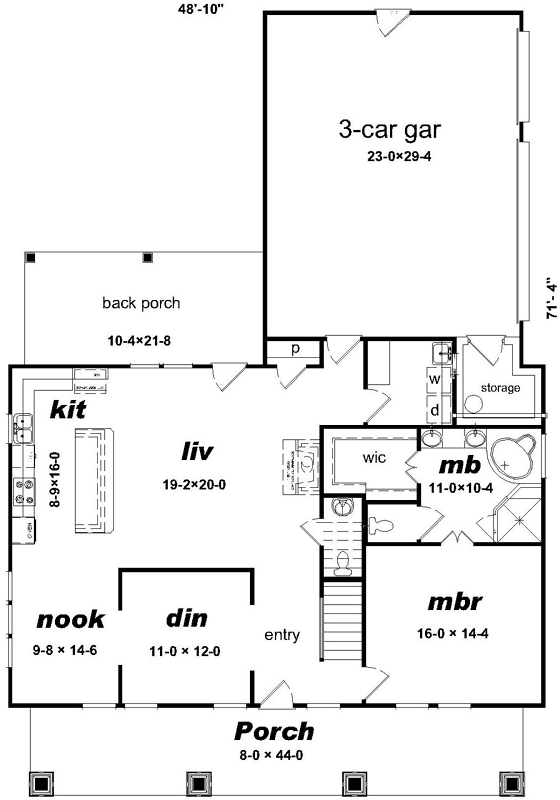 Main Floor Plan: 87-223