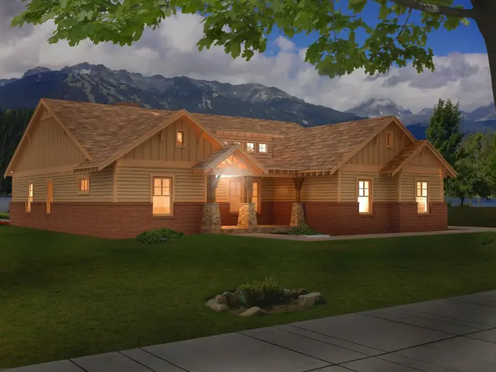 Craftsman house plans 87-228 - front exterior, 2,697 sq ft, 4 bed, 3 bath house plans | Monster House Plans