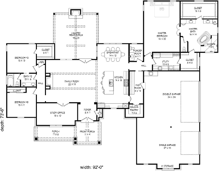 Main Floor Plan: 87-233
