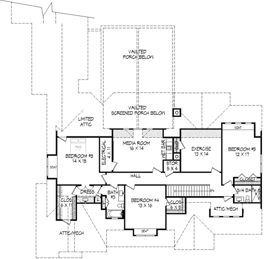 Upper/Second Floor Plan: 87-240