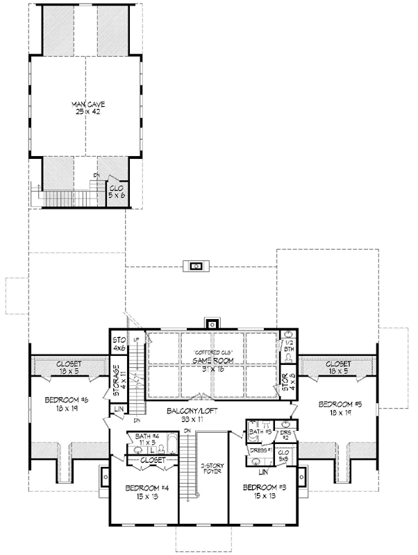 Upper/Second Floor Plan:87-242