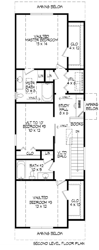Upper/Second Floor Plan: 87-244