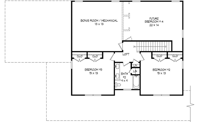 Upper/Second Floor Plan: 87-247