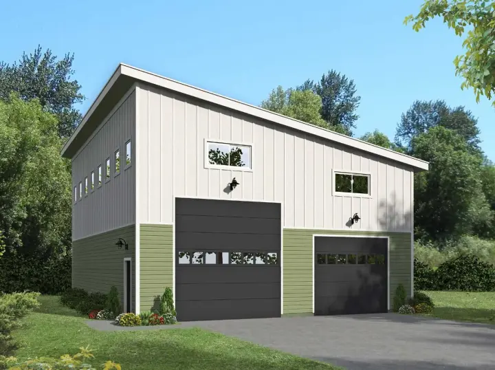 Modern house plans 87-264 - front exterior, 1,000 sq ft, 0 bed, 0 bath house plans | Monster House Plans
