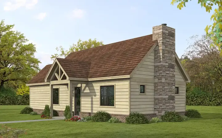 Craftsman house plans 87-292 - front exterior, 1,204 sq ft, 0 bed, 0 bath house plans | Monster House Plans