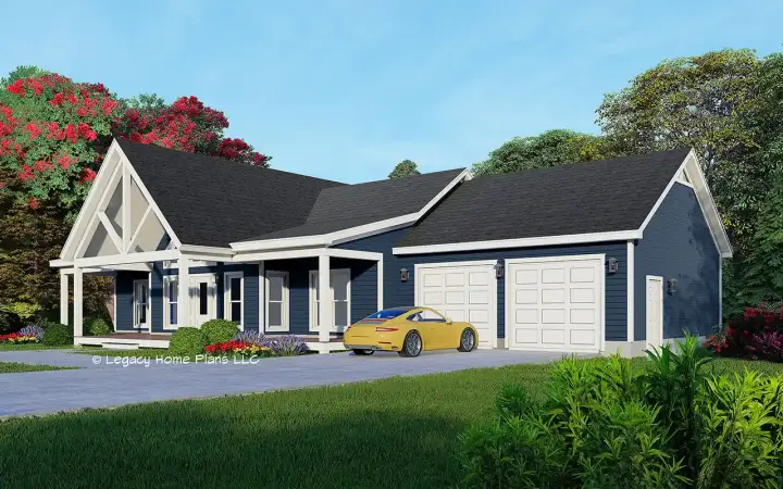 Country house plans 87-307 - front exterior, 2,970 sq ft, 5 bed, 3 bath house plans | Monster House Plans