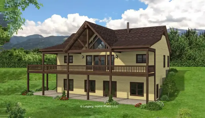 Country house plans 87-315 - front exterior, 1,500 sq ft, 2 bed, 2 bath house plans | Monster House Plans