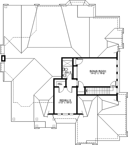 Upper/Second Floor Plan: 88-1019