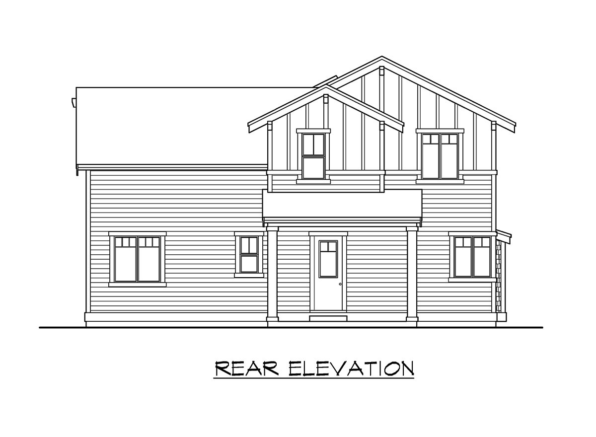 Rear Elevation Plan: 88-1020