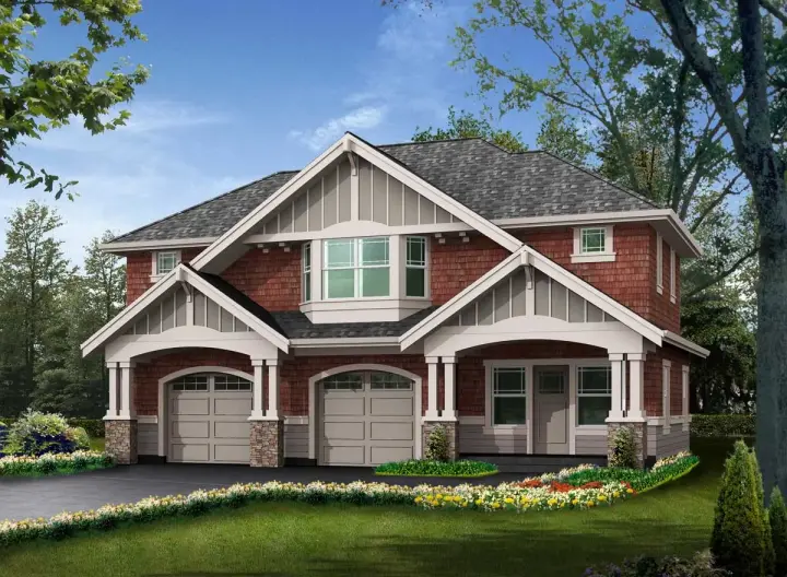 Craftsman house plans 88-111 - front exterior, 1,660 sq ft, 0 bed, 1 bath house plans | Monster House Plans