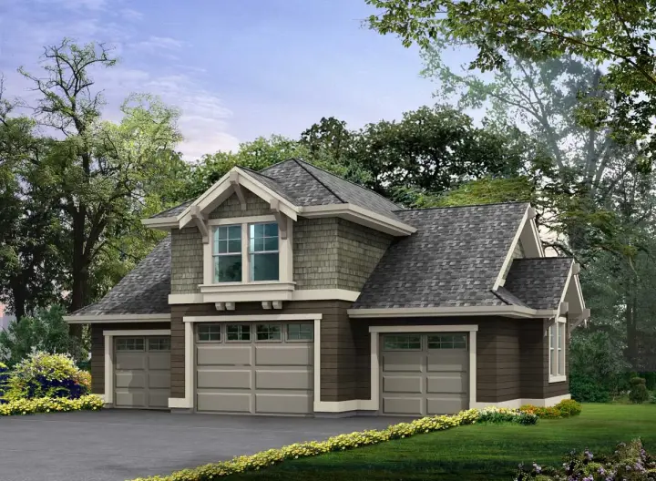 Craftsman house plans 88-115 - front exterior, 760 sq ft, 0 bed, 0 bath house plans | Monster House Plans