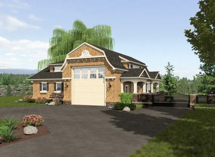 Hampton house plans 88-118 - front exterior, 610 sq ft, 0 bed, 0 bath house plans | Monster House Plans