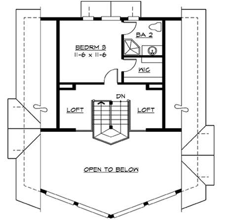 Upper/Second Floor Plan: 88-140
