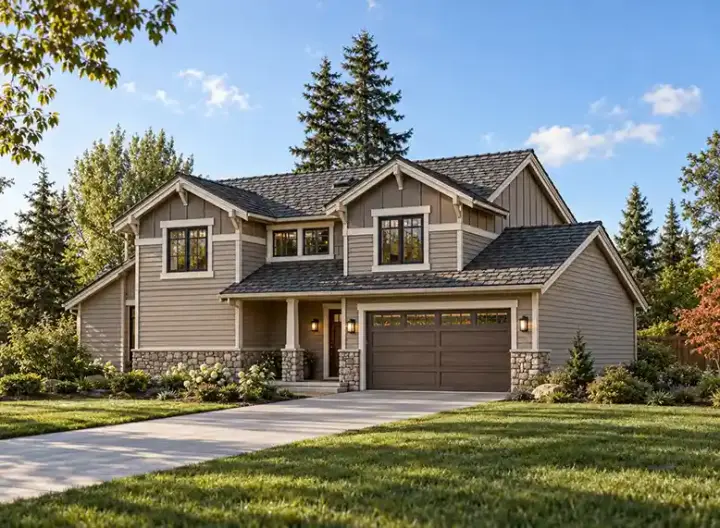 Craftsman house plans 88-142 - front exterior, 1,450 sq ft, 3 bed, 2 bath house plans | Monster House Plans