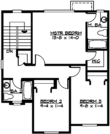Upper/Second Floor Plan: 88-146
