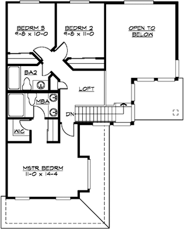 Upper/Second Floor Plan: 88-147