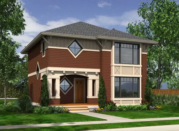 Craftsman house plans 88-148 - front exterior, 1,511 sq ft, 3 bed, 2 bath house plans | Monster House Plans