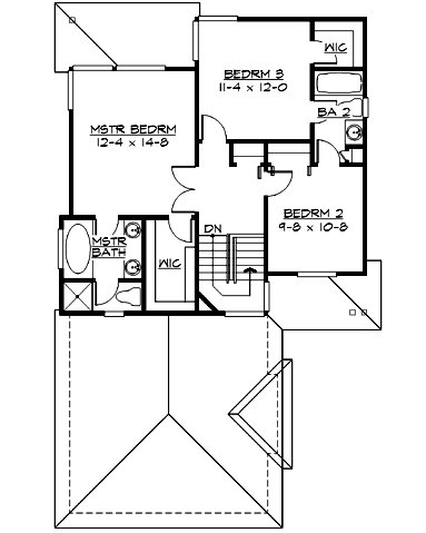 Upper/Second Floor Plan: 88-151