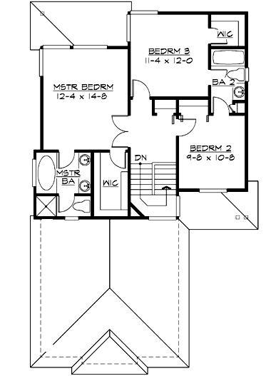 Upper/Second Floor Plan: 88-152