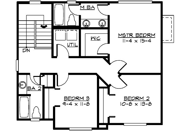Upper/Second Floor Plan: 88-153