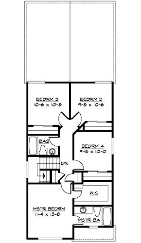Upper/Second Floor Plan: 88-158