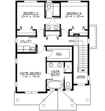 Upper/Second Floor Plan: 88-162