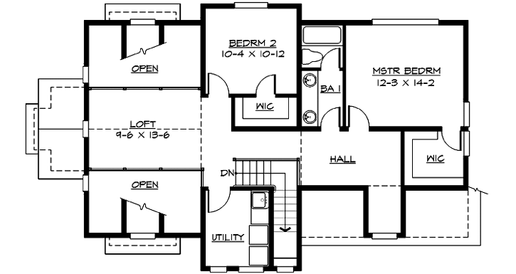 Upper/Second Floor Plan: 88-163