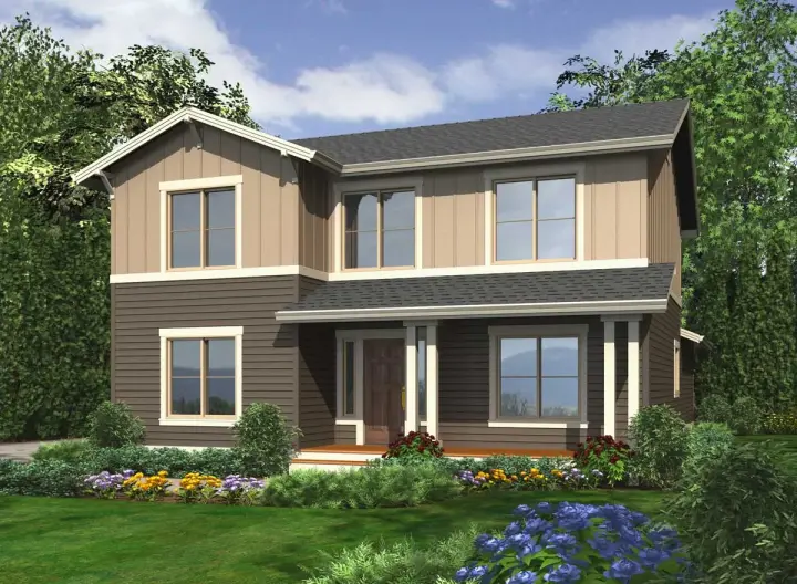 Northwest house plans 88-168 - front exterior, 1,772 sq ft, 4 bed, 2 bath house plans | Monster House Plans