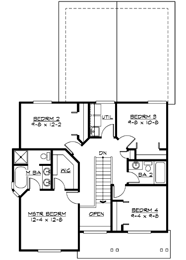 Upper/Second Floor Plan: 88-168
