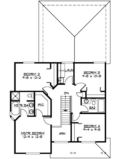 Upper/Second Floor Plan: 88-169