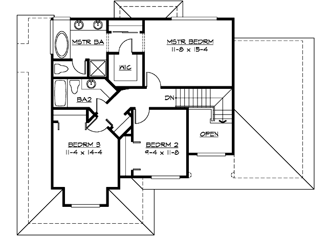 Upper/Second Floor Plan: 88-170