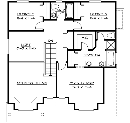 Upper/Second Floor Plan: 88-171